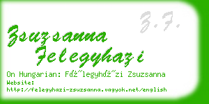 zsuzsanna felegyhazi business card